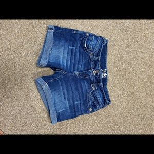 Distressed Denim Shorts